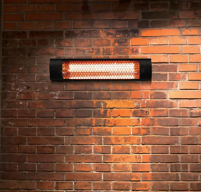 2000W Outdoor IP55 Infrared Heater Black