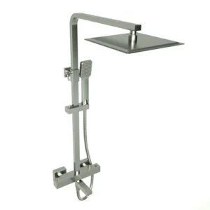 Pure Thermostatic Bar Shower with rigid riser and bath filler spout